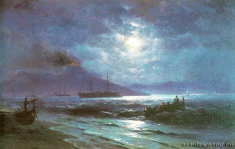 Неаполитанский залив в лунную ночь. 1892 - Bay of Naples in the moonlit night. 1892
45 х 73 смХолст, маслоРомантизм, реализмРоссияНью-Йорк. Собрание А. Шагиняна